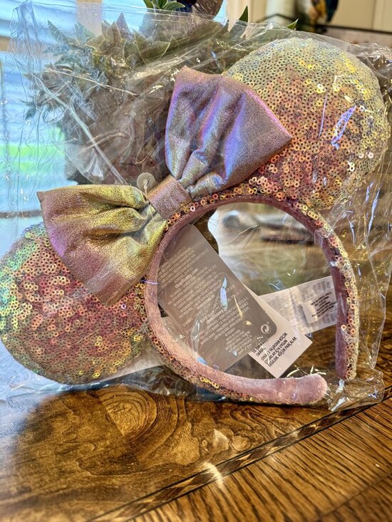 Disney Accessories - Disney Parks 50th Anniversary Pink Iridescent Disney Minnie Ears